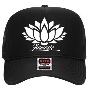 Namaste Lotus High Crown Mesh Back Trucker Hat