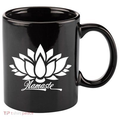 Namaste Lotus 11oz C Handle Ceramic Mug