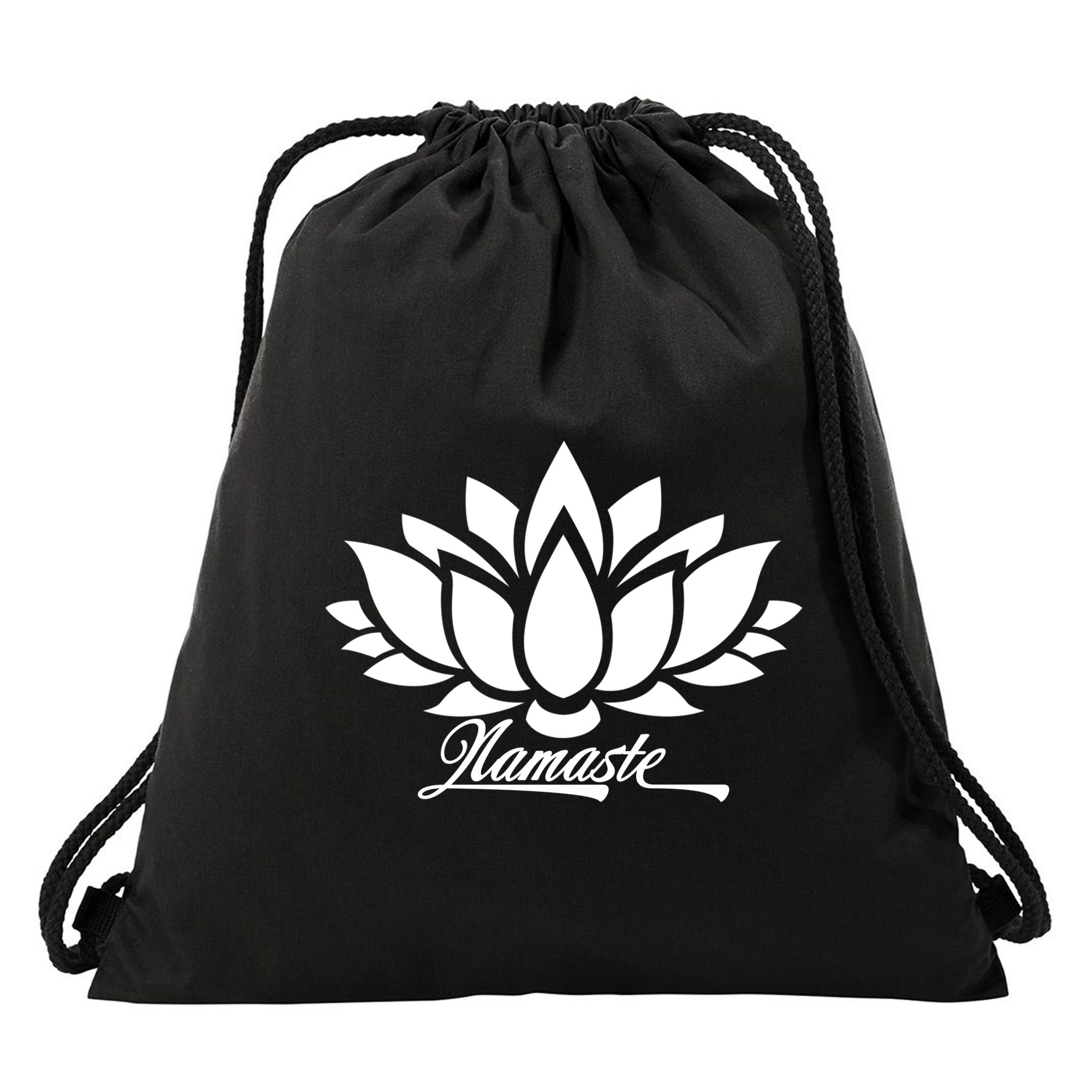 Namaste Lotus Drawstring Bag