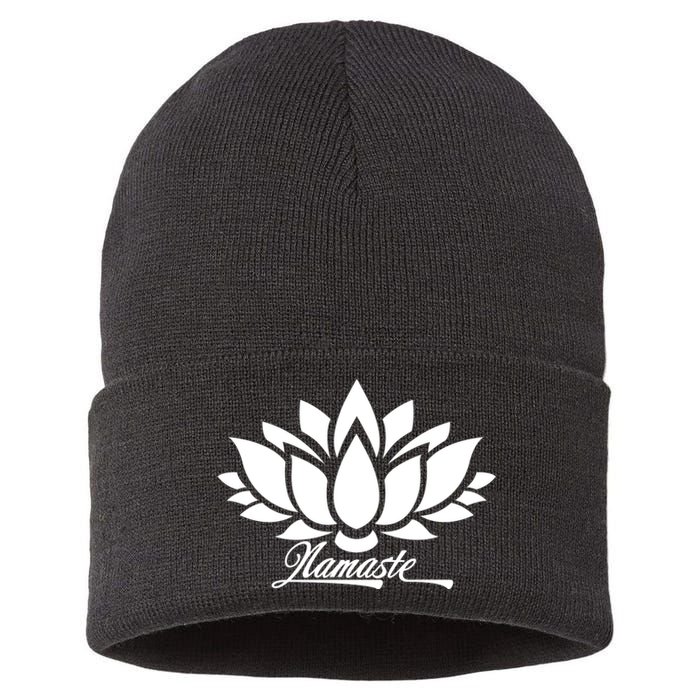 Namaste Lotus Sustainable Knit Beanie