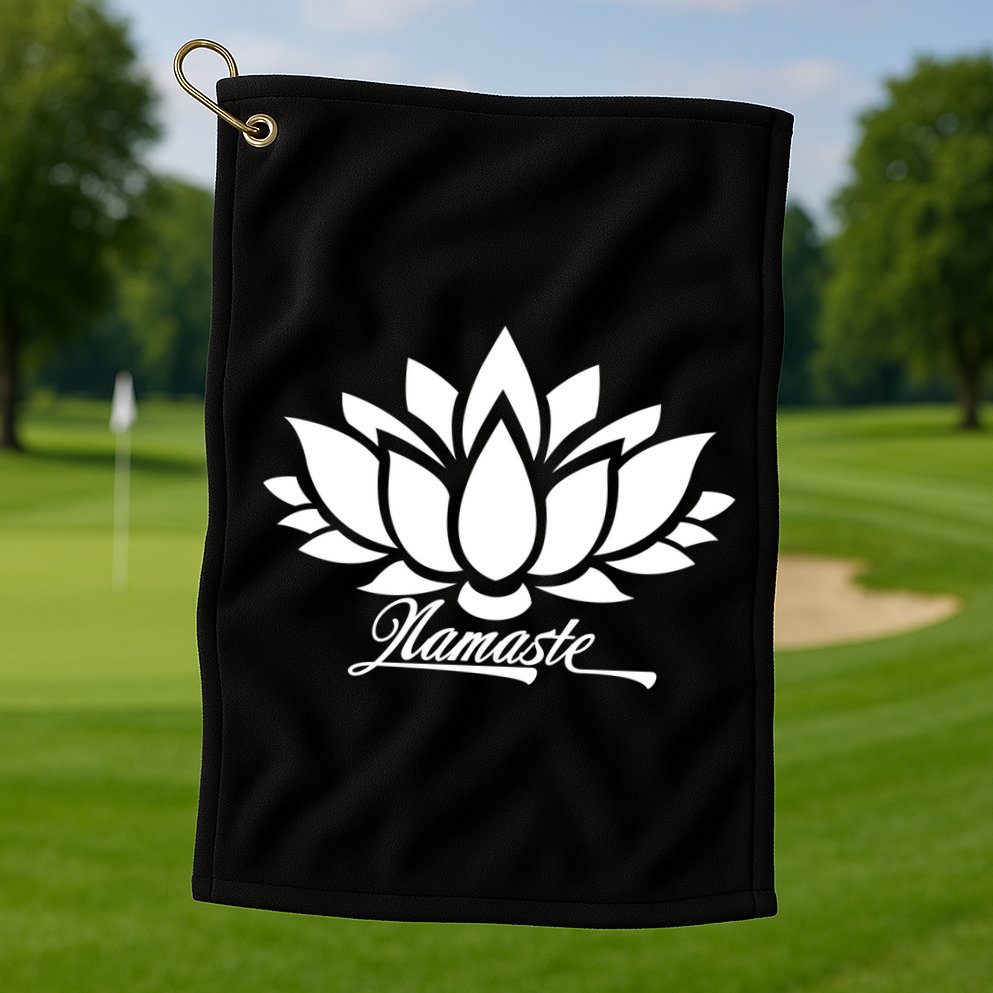 Namaste Lotus Golf Towel