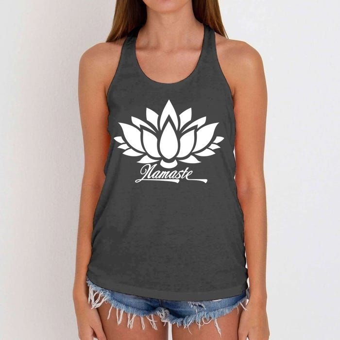 Namaste Lotus Women's Knotted Racerback Tank