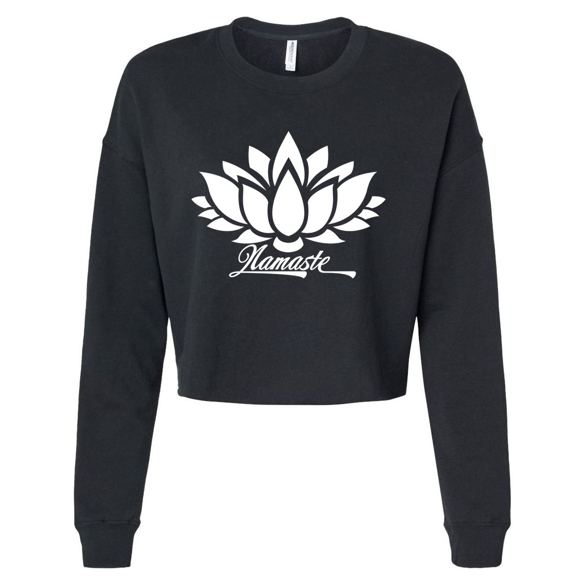 Namaste Lotus Cropped Pullover Crew