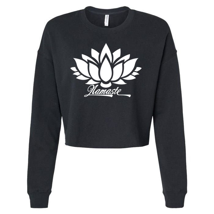 Namaste Lotus Cropped Pullover Crew