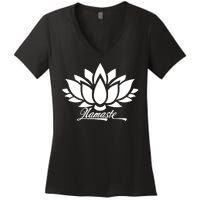 Namaste Lotus Women's V-Neck T-Shirt