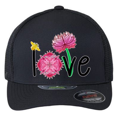 Namaste Love Bee Flexfit Unipanel Trucker Cap