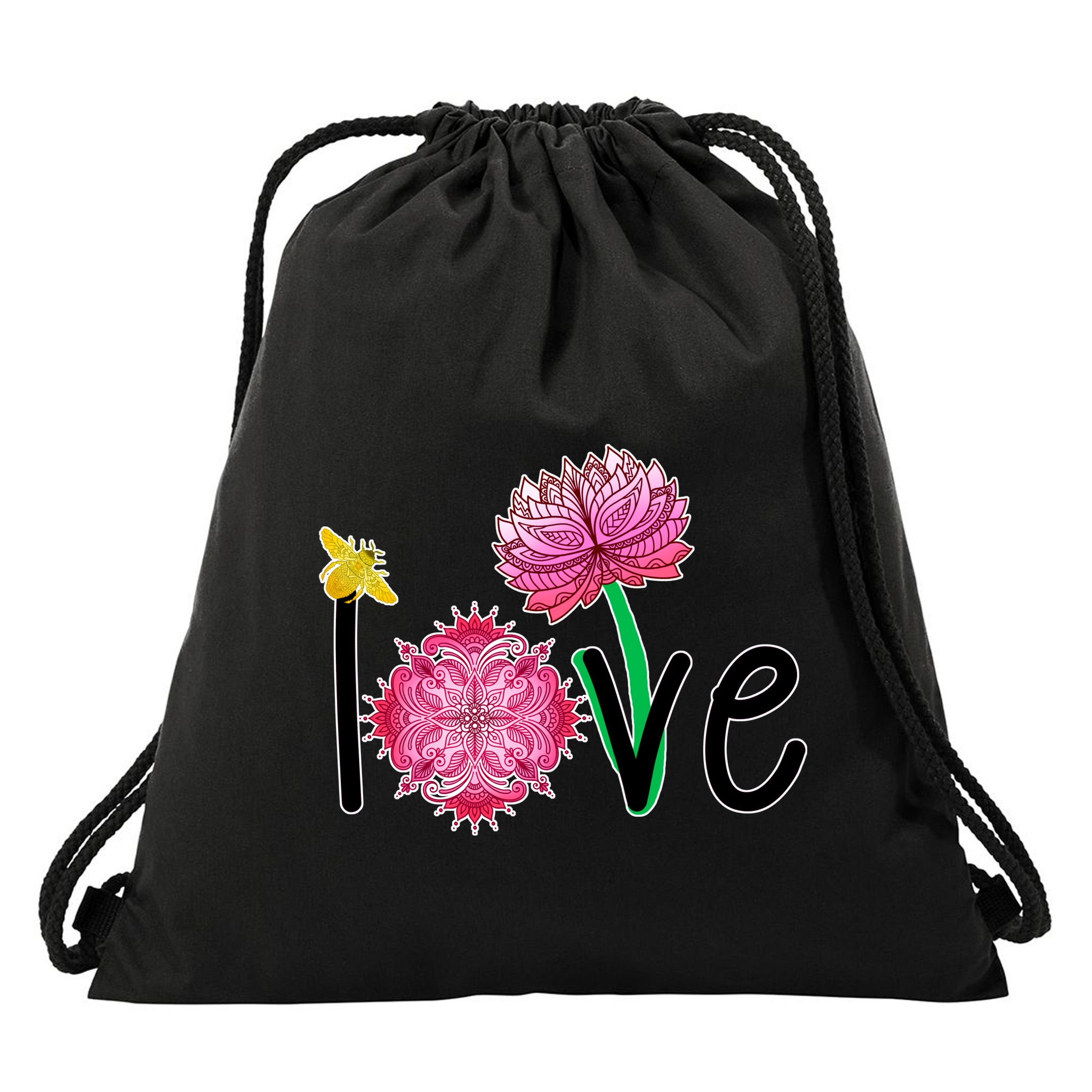 Namaste Love Bee Drawstring Bag