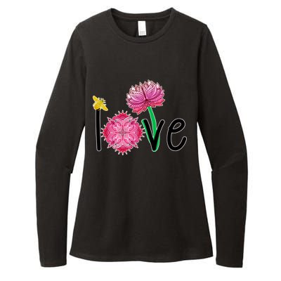 Namaste Love Bee Womens CVC Long Sleeve Shirt