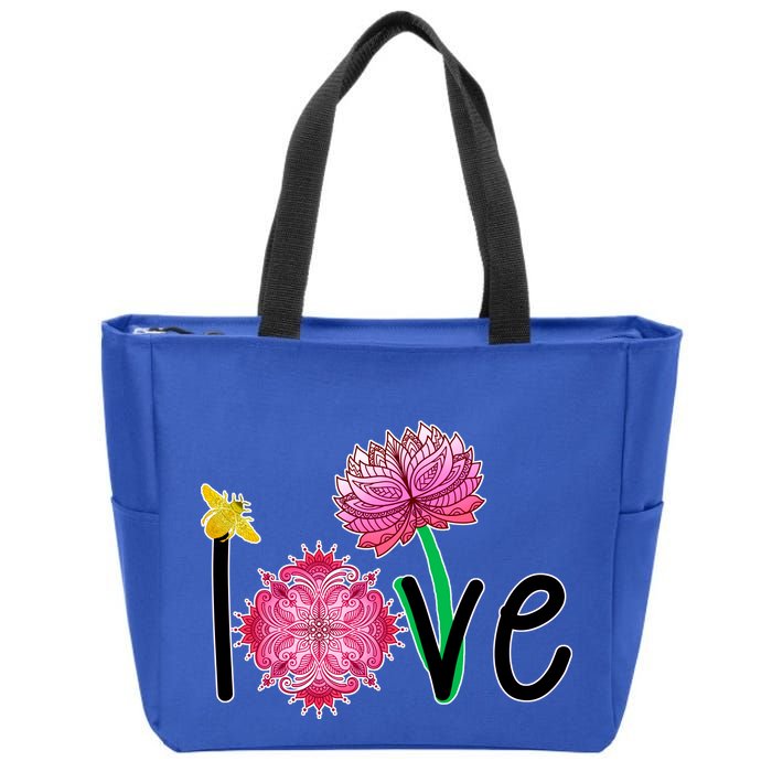 Namaste Love Bee Zip Tote Bag