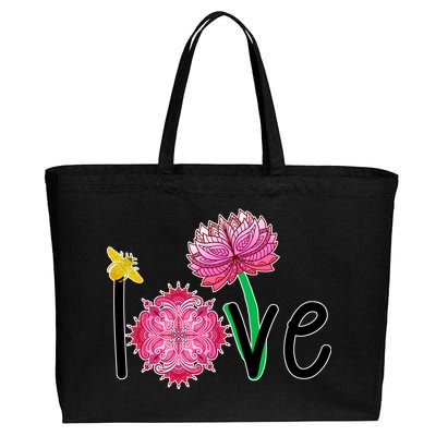 Namaste Love Bee Cotton Canvas Jumbo Tote