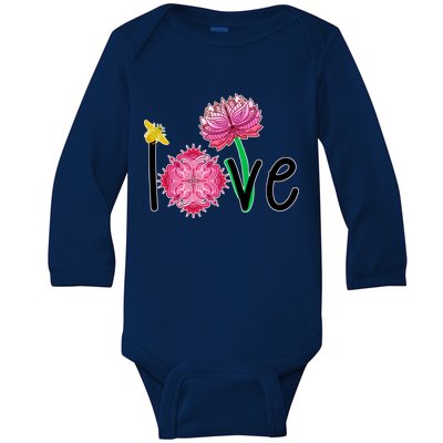 Namaste Love Bee Baby Long Sleeve Bodysuit