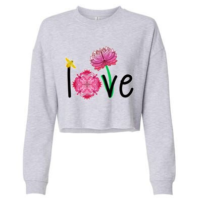 Namaste Love Bee Cropped Pullover Crew