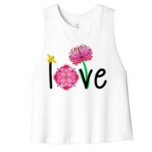 Namaste Love Bee Women's Racerback Cropped Tank