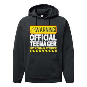 Nager Art N 13 Year Old Bday Performance Fleece Hoodie