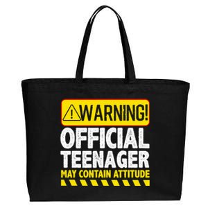 Nager Art N 13 Year Old Bday Cotton Canvas Jumbo Tote