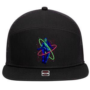 Neon Astronaut 7 Panel Mesh Trucker Snapback Hat