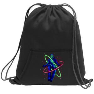 Neon Astronaut Sweatshirt Cinch Pack Bag