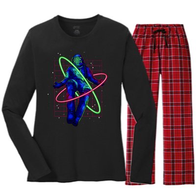 Neon Astronaut Women's Long Sleeve Flannel Pajama Set 