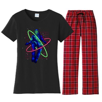 Neon Astronaut Women's Flannel Pajama Set