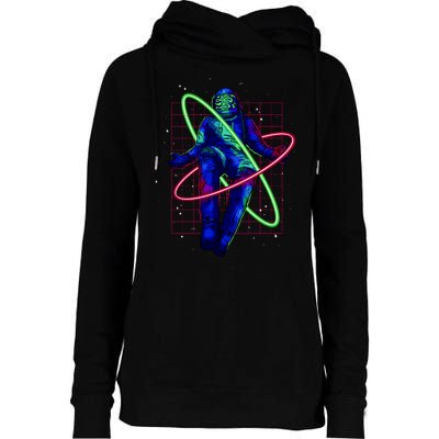 Neon Astronaut Womens Funnel Neck Pullover Hood