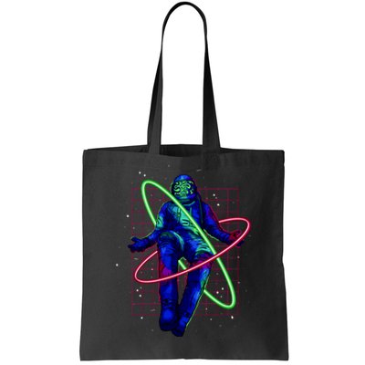 Neon Astronaut Tote Bag