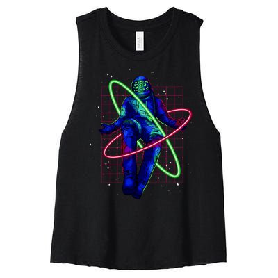 Neon Astronaut Women's Racerback Cropped Tank