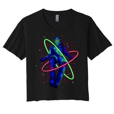 Neon Astronaut Women's Crop Top Tee