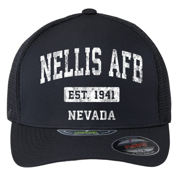 Nellis Afb Nevada Nv Vintage Sports Established Flexfit Unipanel Trucker Cap