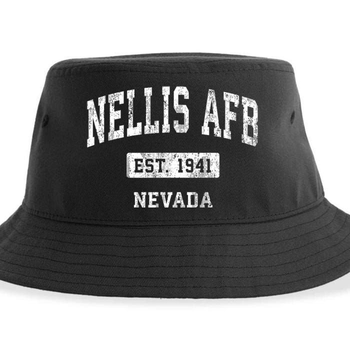 Nellis Afb Nevada Nv Vintage Sports Established Sustainable Bucket Hat