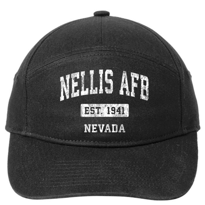 Nellis Afb Nevada Nv Vintage Sports Established 7-Panel Snapback Hat