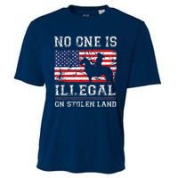 Native American No One Is Illegal On Stolen Land Cooling Performance Crew T-Shirt