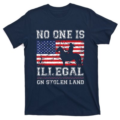 Native American No One Is Illegal On Stolen Land T-Shirt