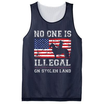 Native American No One Is Illegal On Stolen Land Mesh Reversible Basketball Jersey Tank