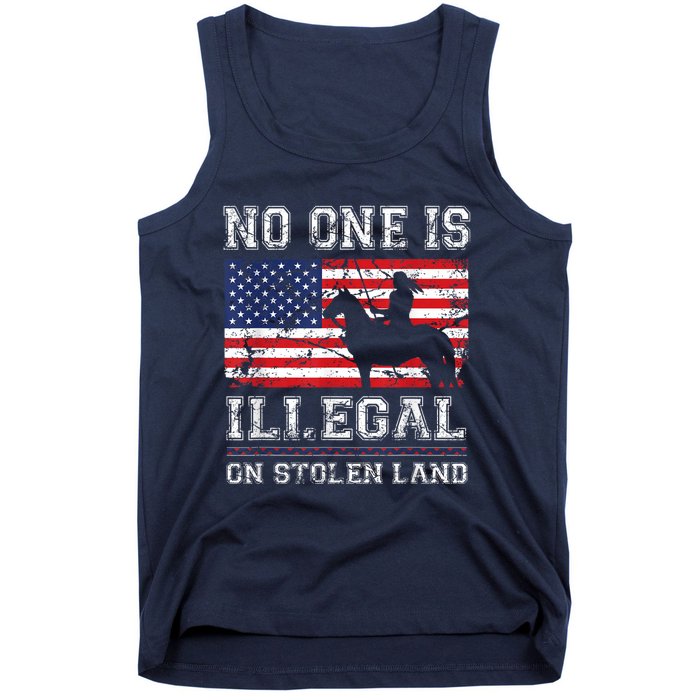 Native American No One Is Illegal On Stolen Land Tank Top