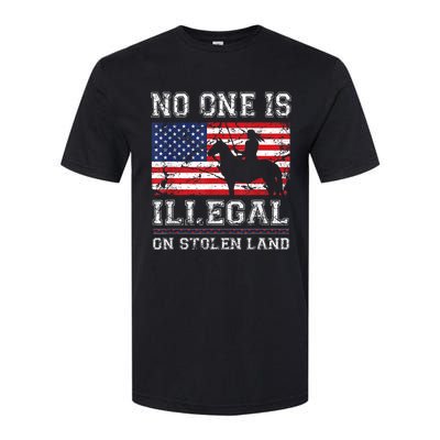 Native American No One Is Illegal On Stolen Land Softstyle CVC T-Shirt