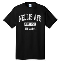 Nellis Afb Nevada Nv Vintage Sports Established Tall T-Shirt