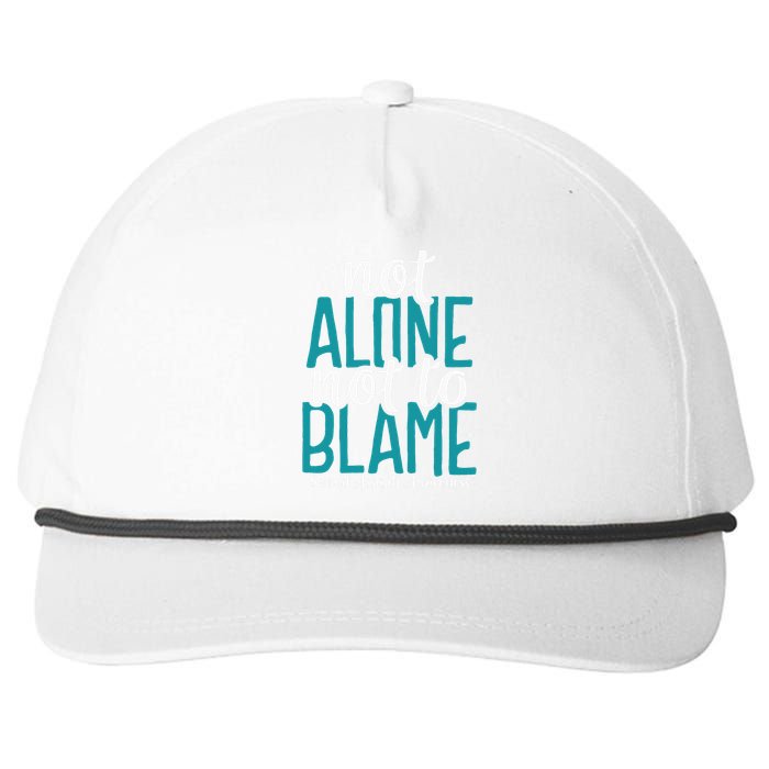 Not Alone Not To Blame Sexual Assault Awareness Snapback Five-Panel Rope Hat