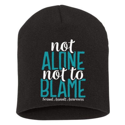 Not Alone Not To Blame Sexual Assault Awareness Short Acrylic Beanie