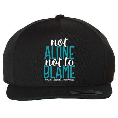 Not Alone Not To Blame Sexual Assault Awareness Wool Snapback Cap