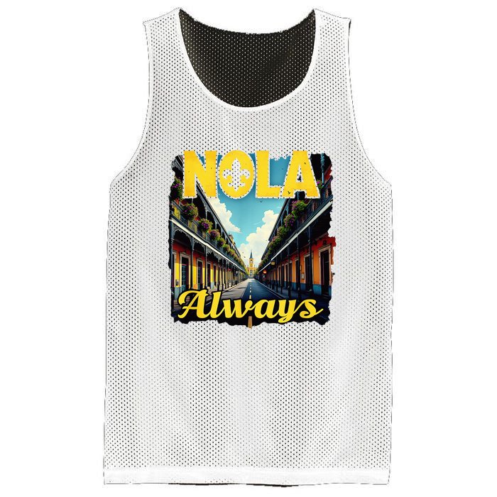 Nola Always Nola Never Forget New Orleans Always Support Mesh Reversible Basketball Jersey Tank