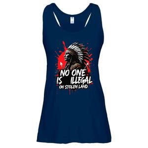 Native Americans No One Is Illegal On Stolen Land Ladies Essential Flowy Tank