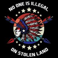 Native American No One Is Illegal On Stolen Land Drawstring Bag
