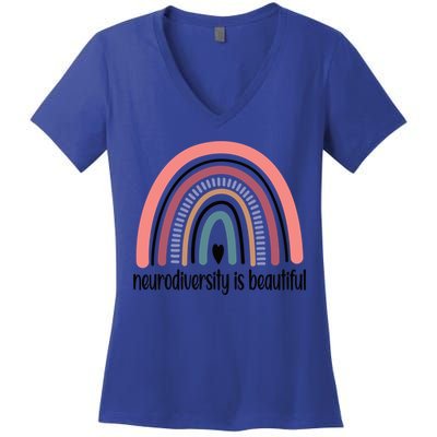 Neurodiversity Autism Neurodivergent Gift Women's V-Neck T-Shirt
