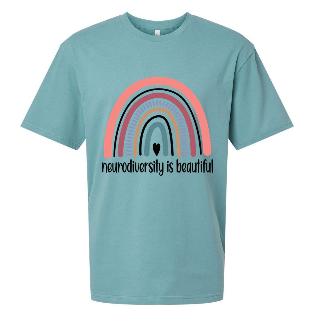 Neurodiversity Autism Neurodivergent Gift Sueded Cloud Jersey T-Shirt