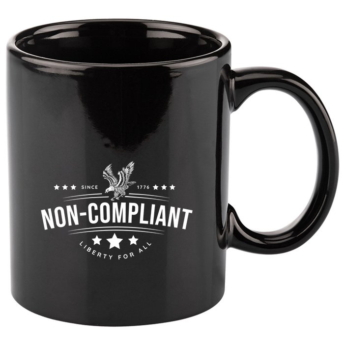 Non–Compliant America 11oz C Handle Ceramic Mug