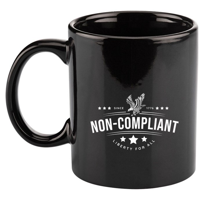 Non–Compliant America 11oz C Handle Ceramic Mug
