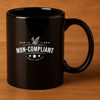 Non–Compliant America 11oz C Handle Ceramic Mug