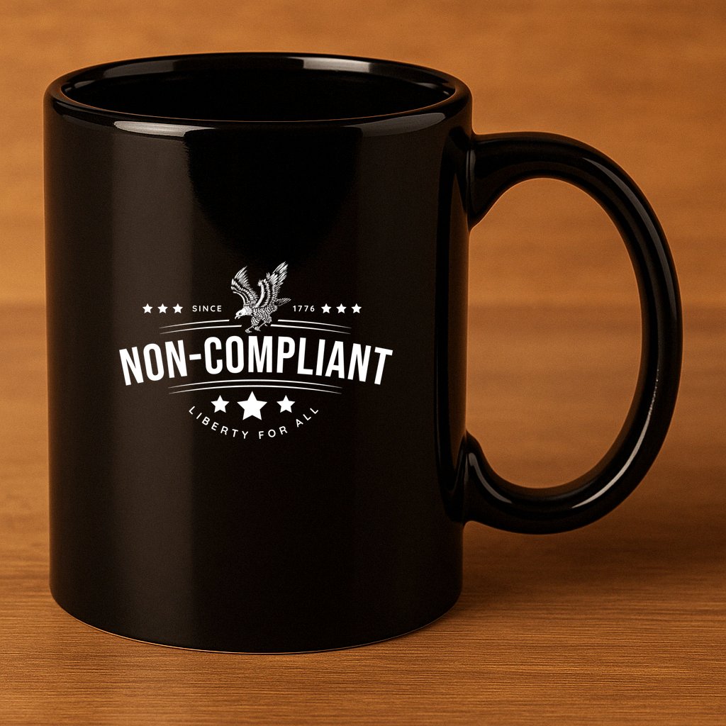Non–Compliant America 11oz C Handle Ceramic Mug