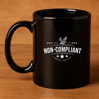Non–Compliant America 11oz C Handle Ceramic Mug
