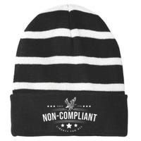 Non–Compliant America Striped Beanie with Solid Band